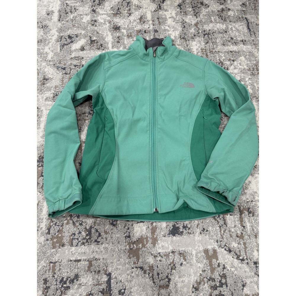 Womens The North Face‎ Apex Bionic Full Zip Fleece Lined Turquoise Jacket Size M